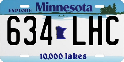 MN license plate 634LHC