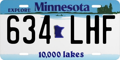 MN license plate 634LHF