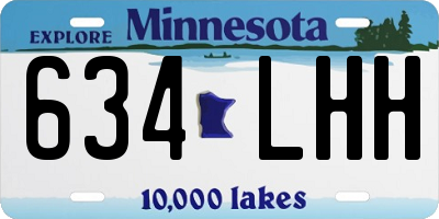 MN license plate 634LHH