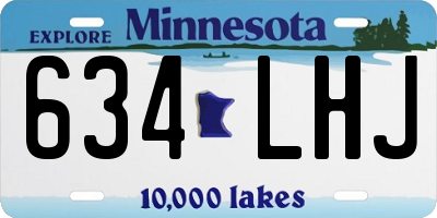 MN license plate 634LHJ