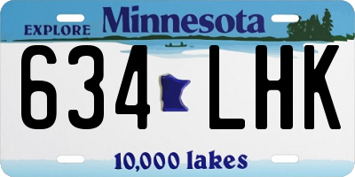 MN license plate 634LHK