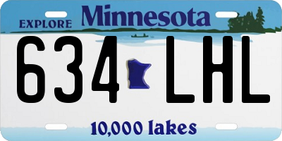 MN license plate 634LHL