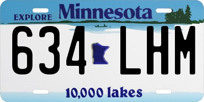 MN license plate 634LHM