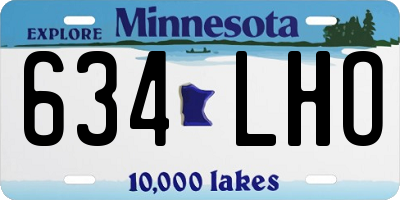 MN license plate 634LHO