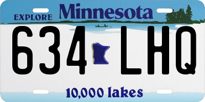 MN license plate 634LHQ