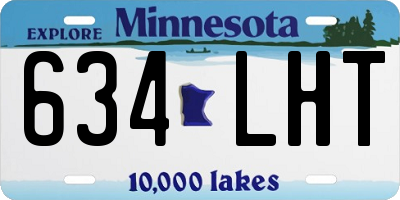 MN license plate 634LHT