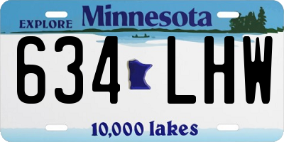 MN license plate 634LHW