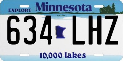 MN license plate 634LHZ