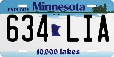 MN license plate 634LIA