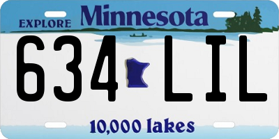 MN license plate 634LIL