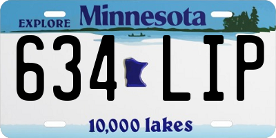 MN license plate 634LIP