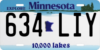 MN license plate 634LIY