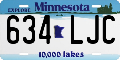 MN license plate 634LJC