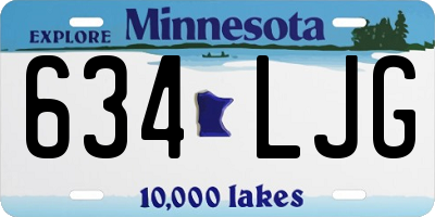MN license plate 634LJG
