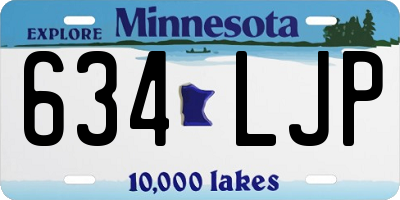MN license plate 634LJP