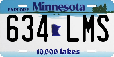MN license plate 634LMS