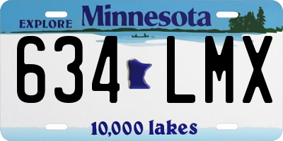 MN license plate 634LMX