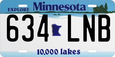 MN license plate 634LNB