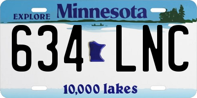 MN license plate 634LNC