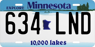 MN license plate 634LND