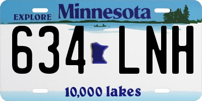 MN license plate 634LNH