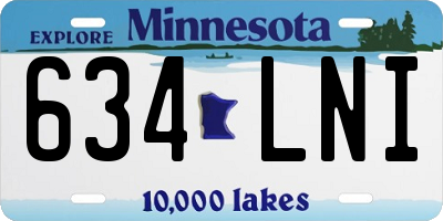 MN license plate 634LNI