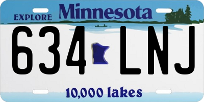MN license plate 634LNJ
