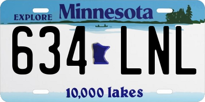 MN license plate 634LNL