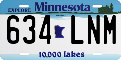 MN license plate 634LNM