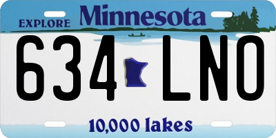 MN license plate 634LNO
