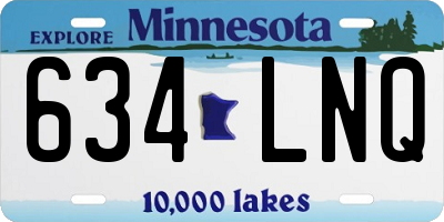 MN license plate 634LNQ