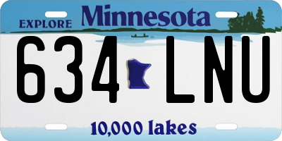 MN license plate 634LNU