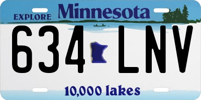 MN license plate 634LNV