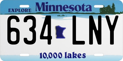 MN license plate 634LNY