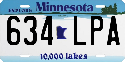MN license plate 634LPA