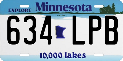 MN license plate 634LPB