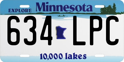 MN license plate 634LPC