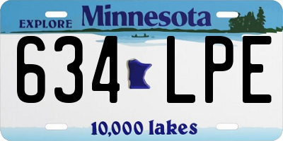 MN license plate 634LPE
