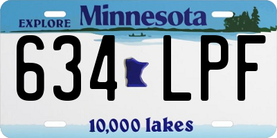 MN license plate 634LPF