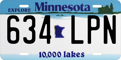 MN license plate 634LPN