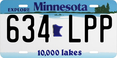 MN license plate 634LPP