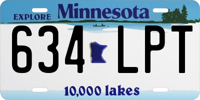 MN license plate 634LPT