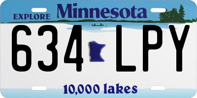 MN license plate 634LPY