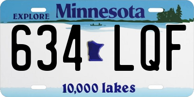MN license plate 634LQF