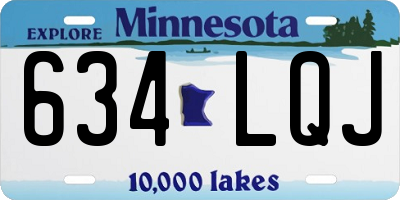 MN license plate 634LQJ