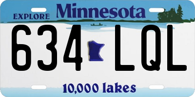 MN license plate 634LQL