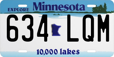 MN license plate 634LQM