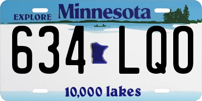 MN license plate 634LQO