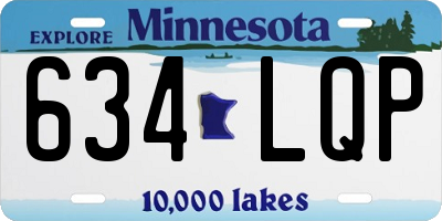 MN license plate 634LQP
