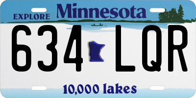 MN license plate 634LQR